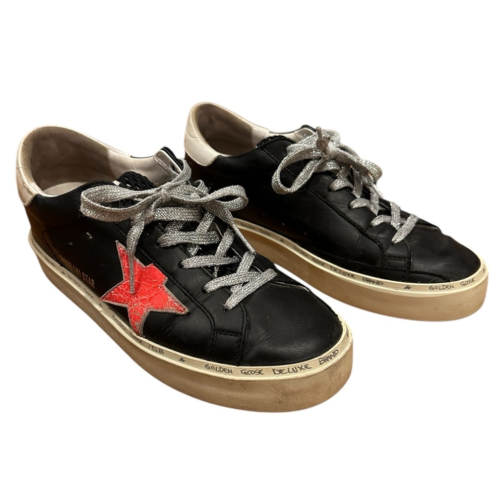 Golden Goose Hi star platform sneakers.